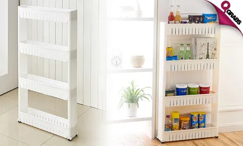 4-Tier Kitchen Shelf with Wheels!